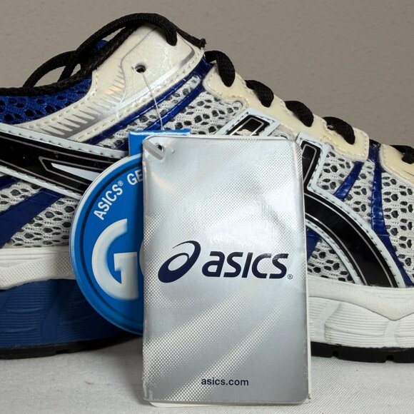NEW ASICS GEL-Flux Running Shoes White Black Royal Blue Size 9.5 (T3D4N-0190) - Picture 9 of 16